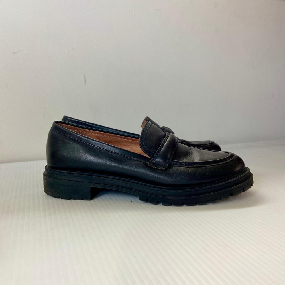 Madewell The Bradley Lugsole Loafer Black Leather Womens 10.5